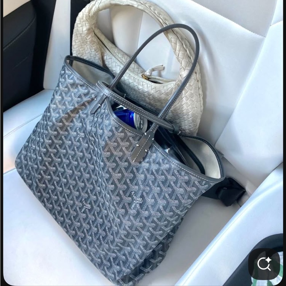 Goyard Gray Patterned Tote in Classic Chevron